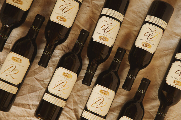 bottles of columbia valley d2 red wine