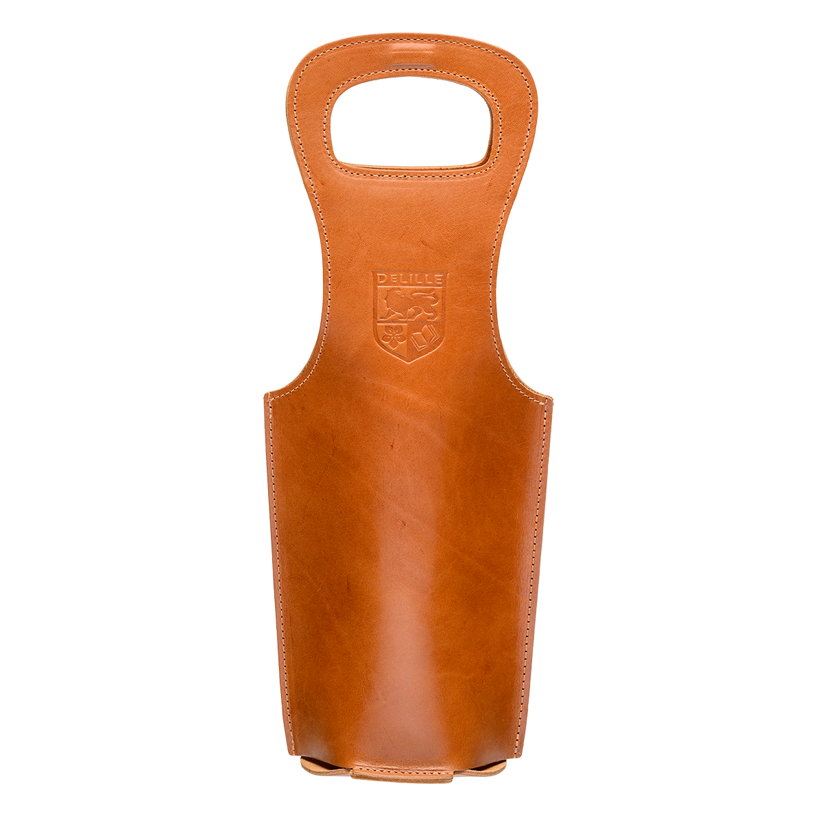 Tan Leather Wine Bag
