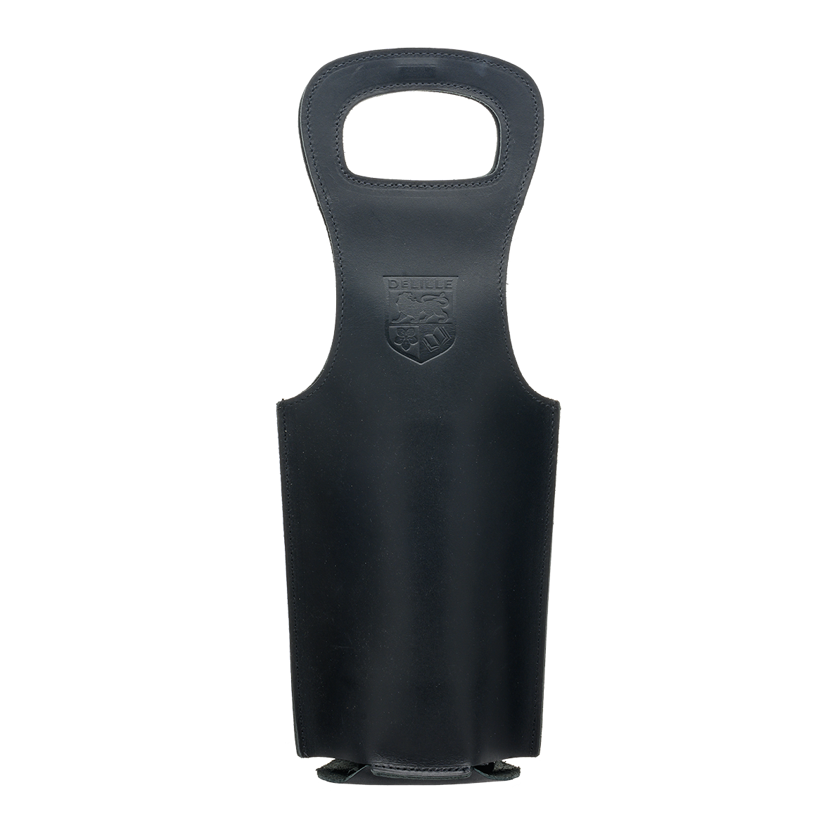 Black Leather Wine Bag